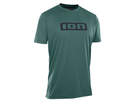 Jerseys ION Enduro Jersey Manga Curta Logo Verde XL Homem