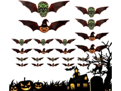 Murci Lagos De Halloween 24 Pegatinas Pared 3d Espeluznantes Decoraci N Para Interiores Hogar Dormitorio Sala Estar Aula