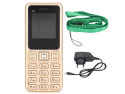 Teléfono Móvil Desbloqueado M1 2g Doble Tarjeta Con Lanyard 100‑240v Para Adultos Mayores Niños Oro Plug Eu