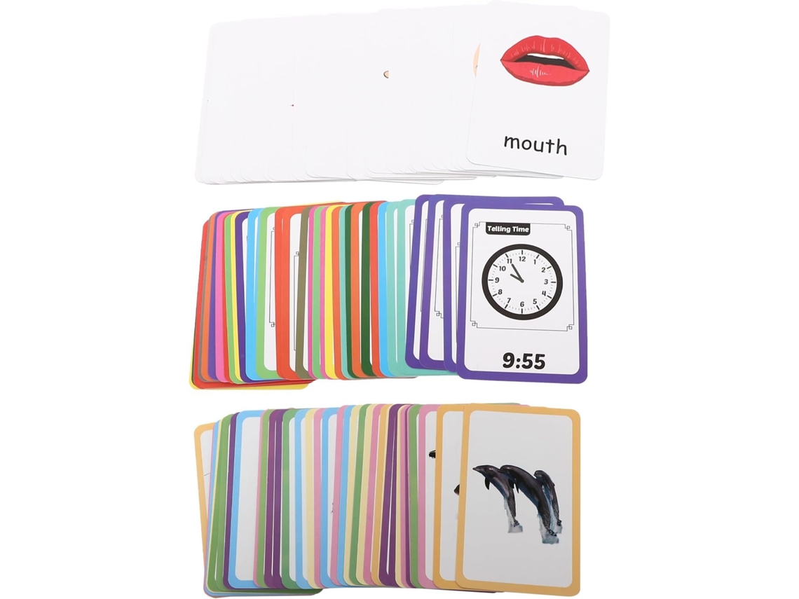 108 Tarjetas Didácticas Educativas Para El Aprendizaje Cognitivo De Niños Pequeños, Bingo De Papel De Colores.