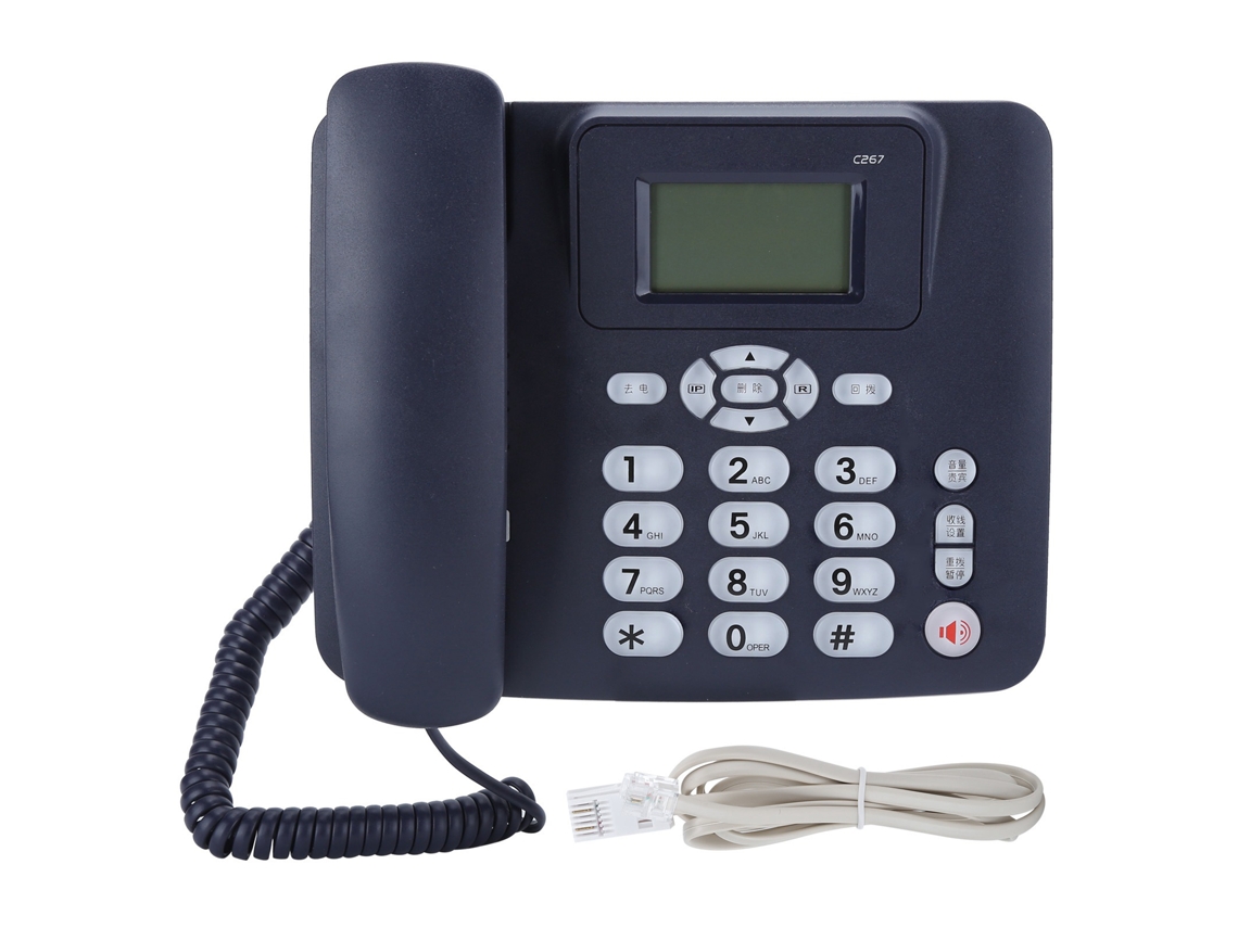 Teléfono fijo C267 con interfaz dual y soporte para extensiones