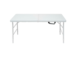 Mesa De Camping Plegable Ajustable De 125 Cm, Blanca.