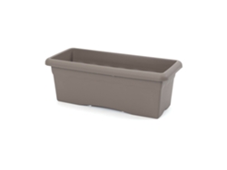 PLASTIKEN TERRA - Jardinera Rectangular, Medida 60 cm 22L Taupe