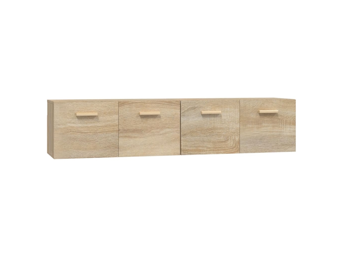 Maison Exclusive - Armarios De Pared 2 Uds Contrachapada Roble Sonoma 80x35x36,5cm