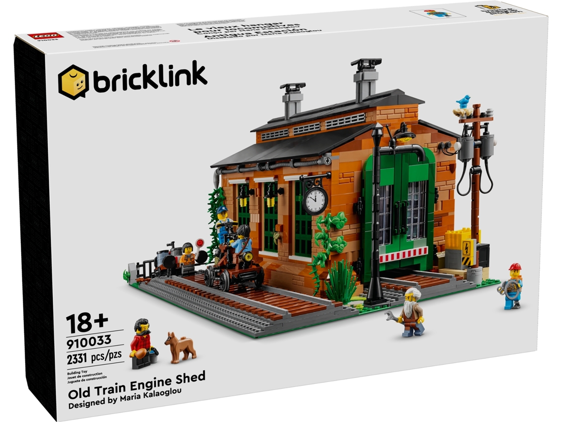 Lego Bricklink Cobertizo de locomotoras antiguas 910033