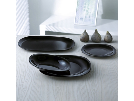 Bol Luminarc Carine Negro Multiusos Vidrio (12 cm) (24 Unidades)