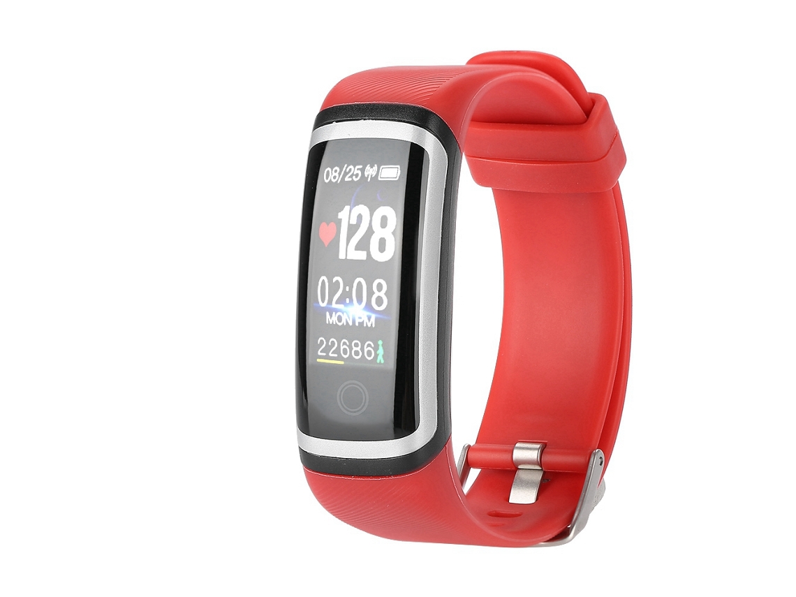 Pulsera Inteligente De Prueba De Frecuencia Cardíaca Y Presión Arterial, Brazalete Deportivo Impermeable, Color Rojo
