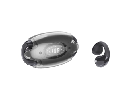 Auriculares abiertos con Bluetooth inalámbricos verdaderos, auriculares con clip para la oreja, resistentes al sudor, carga rápida, tiempo de CHRON...