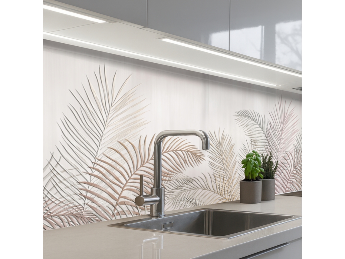 Paneles para salpicadero de cocina - Beige - Botánico - Vintage 250x80 cm