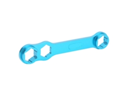 Llave para rodamientos de pesca DIY, aluminio azul