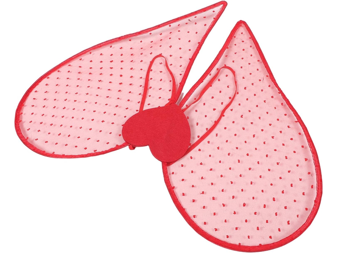 Asas De Cupido Em Formato De Coração, 53 X 50 Cm, Vermelho Claro, Acessório Para Fantasia Cosplay Feminina, Asas De