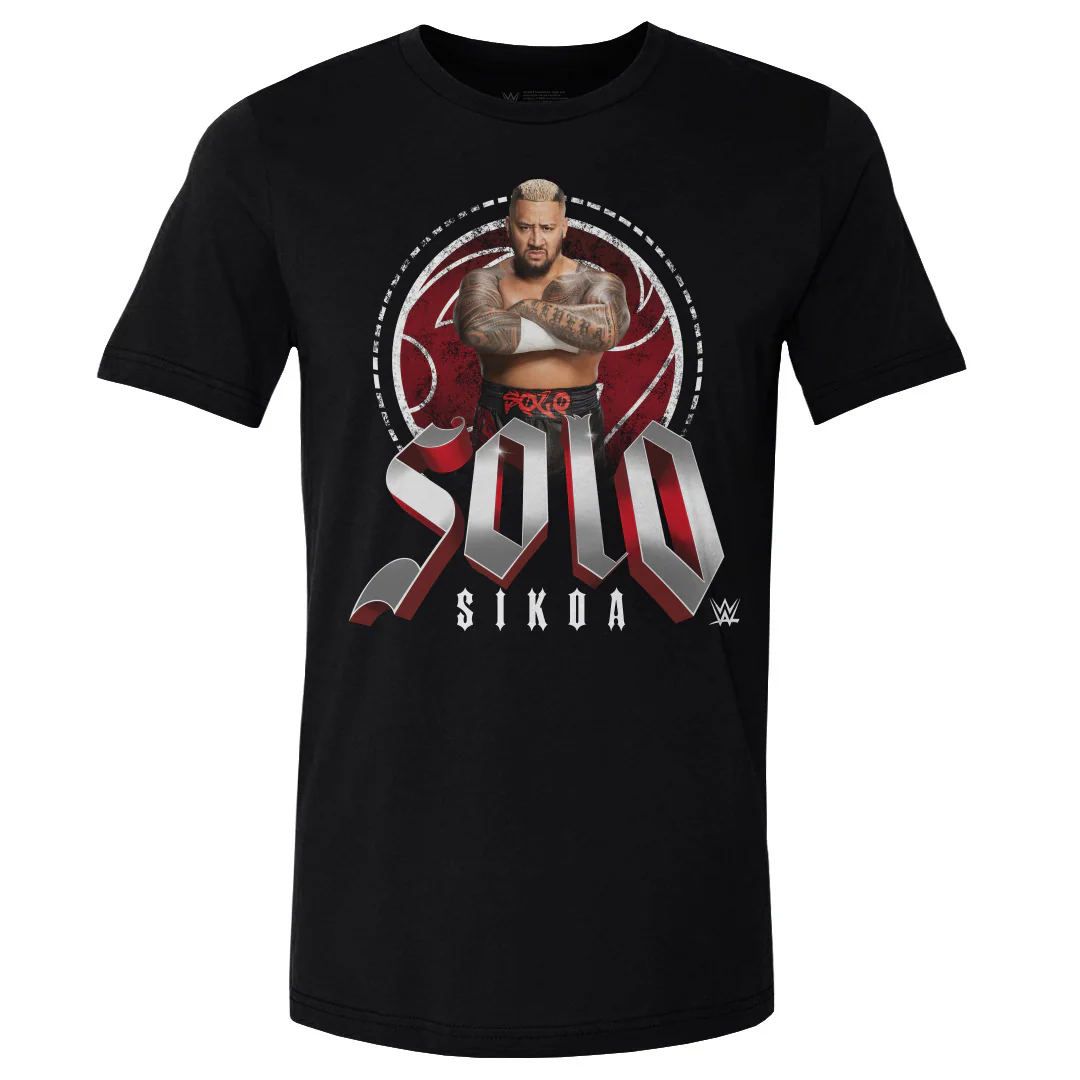 Camiseta Rockinstone Wwe Fans Black Solo Sikoa Tribal Camiseta Unisex Adults-l
