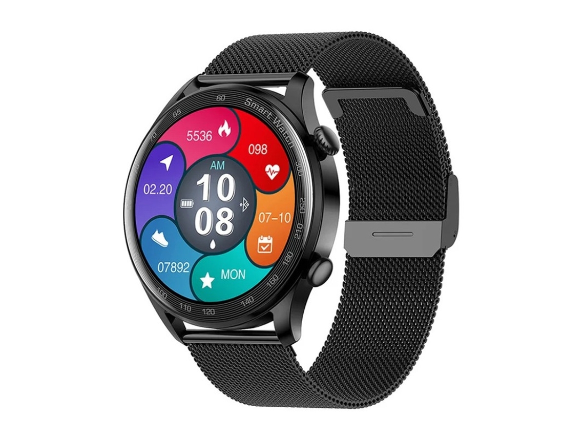 Reloj inteligente con control de la frecuencia cardíaca, presión arterial, contador de pasos, llamadas Bluetooth y notificaciones de mensajes P Yizhood