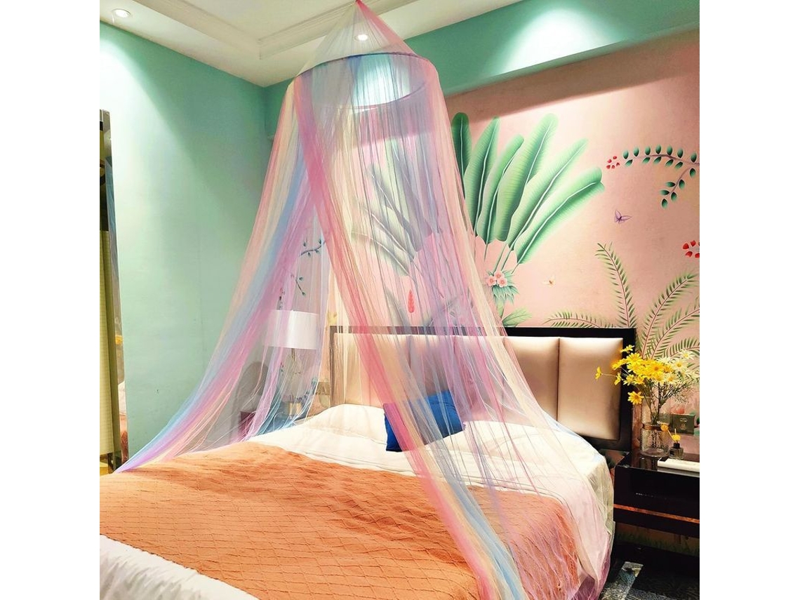 Mosquitera Con Dosel Arcoíris Para Niñas, Fácil Instalación, Decoración Para La Habitación De Princesas