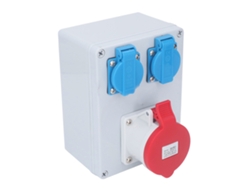 2026-as-2pcs Tomacorrientes De Pared Ip44 16a 250v Eu + 1pcs Cee 32a 5 Pin, Caja De Receptáculo Industrial Exterior
