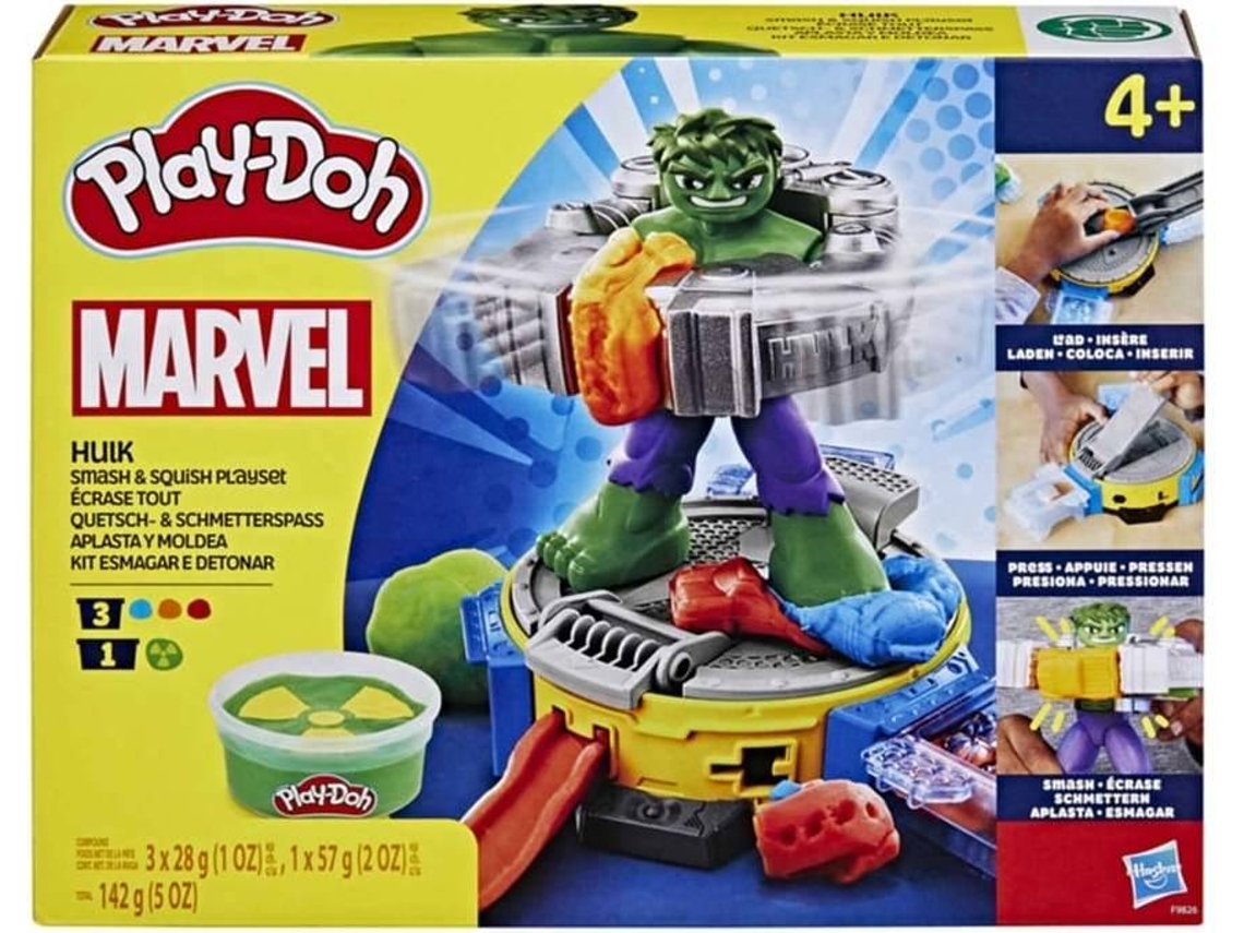 Plastilina PLAY-DOH Marvel Hulk Smash and Squish (Edad mínima: 4 años)