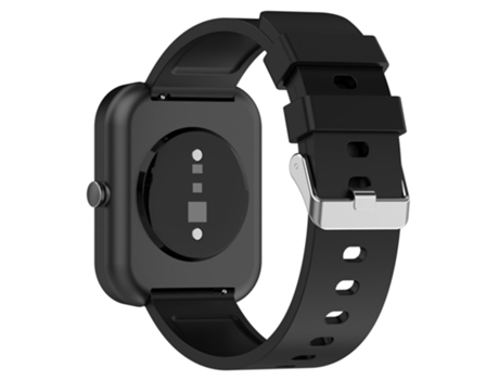 Correa de Silicona ajustable con hebilla plateada para OnePlus Nord Watch - negro