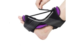 Férula nocturna ajustable para fascitis plantar con diseño morado ligero y cómodo.