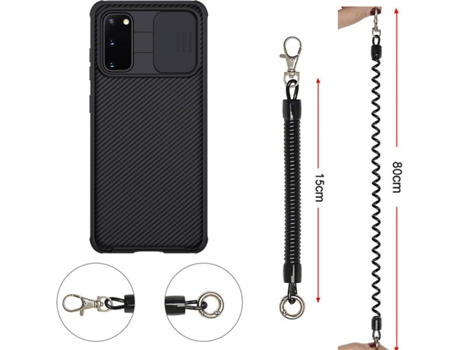 Funda Samsung S20 Camshield Con Cordón Antirrobo Negro