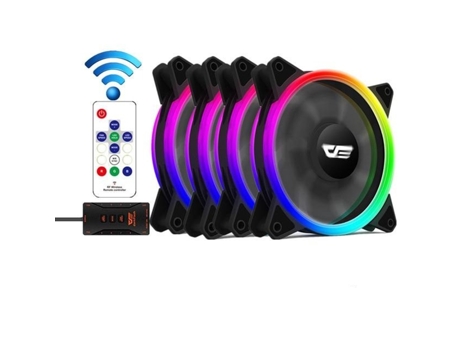 Cooler SLOWMOOSE Dr12 Pro Argb Aura Sync con Mando (4 Unidades)