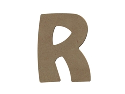 Letra R mayúscula de madera MDF para decoración - 8 cm