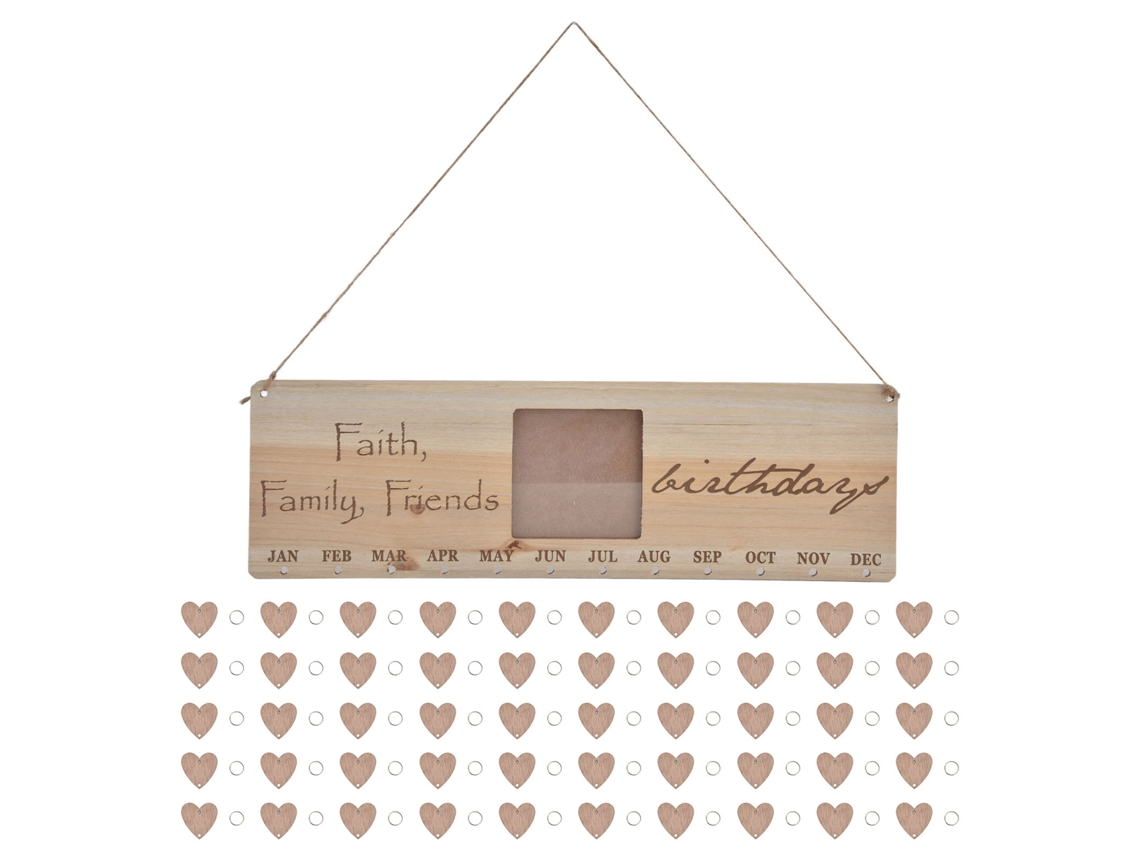 Calendario de madera DIY 2026 para manualidades, regalos, decoraciones, herramientas completas, estilo moderno.
