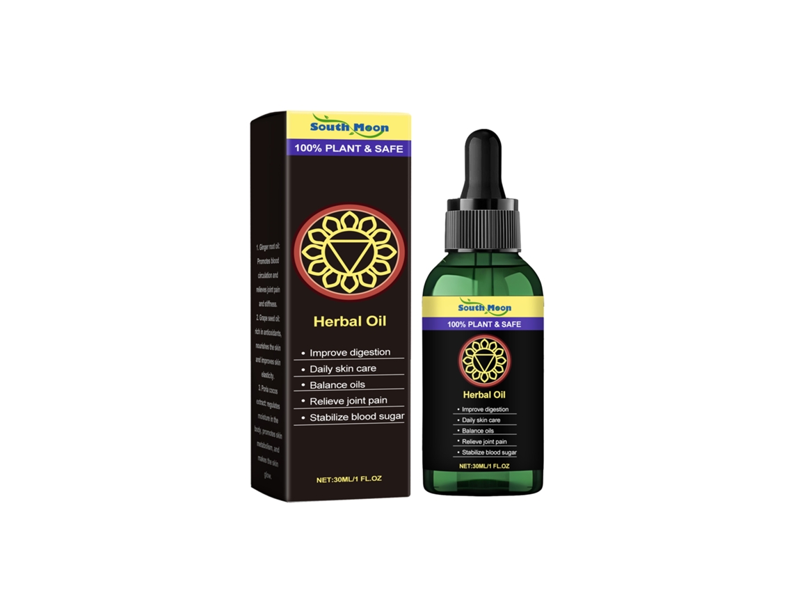 Aceite de masaje herbal Nabi para el cuidado relajante de la piel