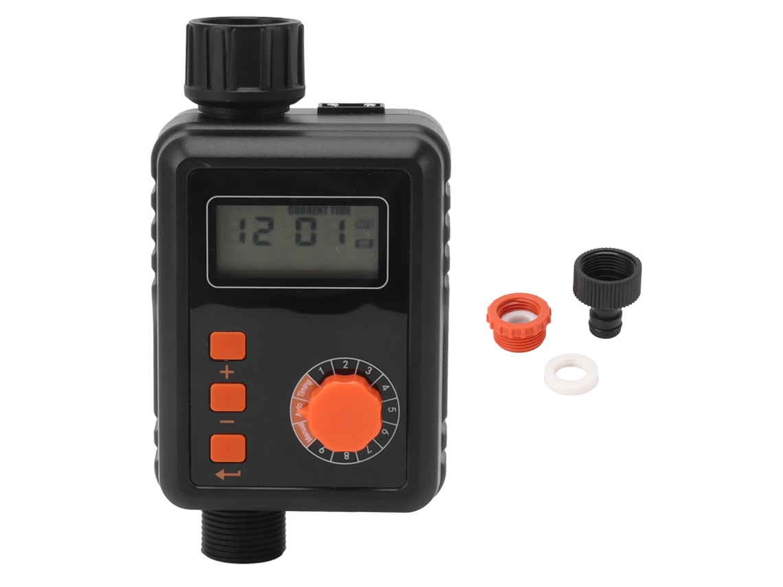 Temporizador de agua programable con retardo manual, sistema de riego automático, controlador de riego, temporizador de aspersor para césped y jardín.