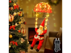 Paracaídas De Papá Noel, 120 Led, 8 Modos, Temporizador