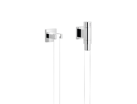 DORNBRACHT Performing WaterTube Kneipp Curva de conexión a la pared con válvula, con soporte para manguera, 27821979, Color: cromado