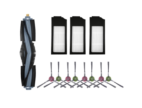 12 peças para ecovacs deebot x1 turbo x1 omni escova lateral principal filtro hepa