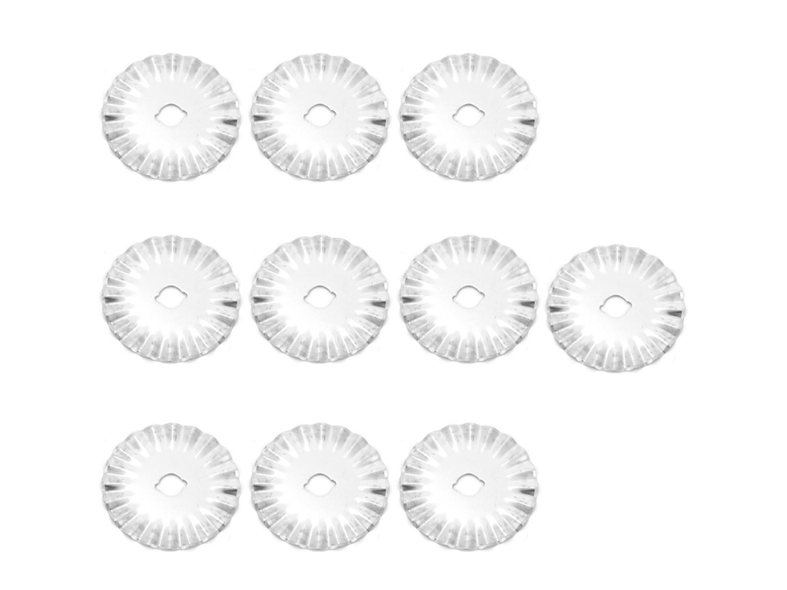 Lámina De Corte Rotativo Pinking 45mm Para Cuero Textil Papel Costura 10 Piezas