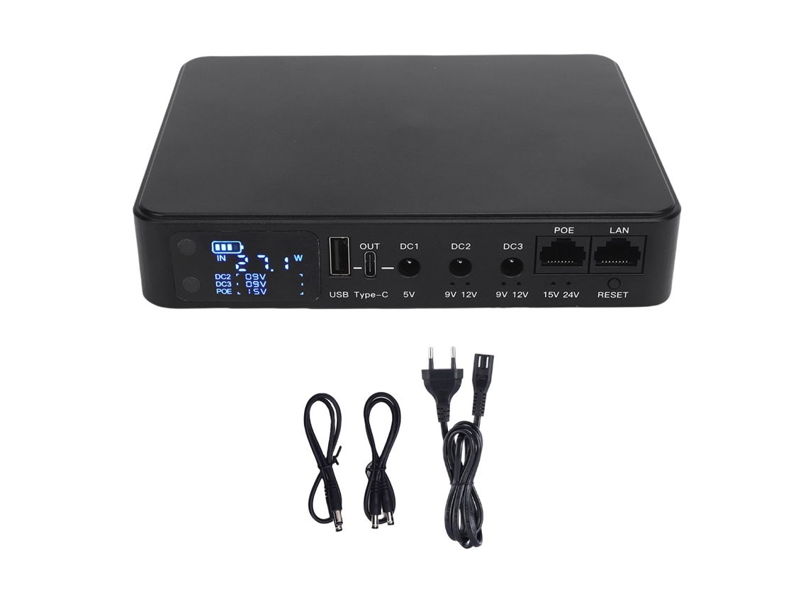 Mini Ups Con Batería De Respaldo De 10400 Mah, Poe, 15 V, 24 V, Usb, 5 V, 9 V, 12 V Para Router, Módem, Cámara De Seguridad Y Enchufe Europeo.