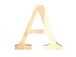 ARTEMIO Letra A en Madera Cortada 11,5 cm
