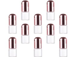 Juego de 10 frascos de vidrio transparente para aceites esenciales con tapa, frascos roll-on para aceites, Vayotoy