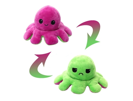 Lindo Octo Reversible de Simulación Suave, Voltereta de Doble Cara, Muñeco de Peluche D
