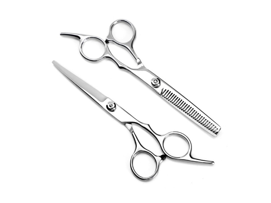 Tijeras De Corte Y Entresacado Con Calidad De Salón, Recubiertas Con Grasa Para Proteger La Hoja Y Garantizar Una Larga Vida Útil.