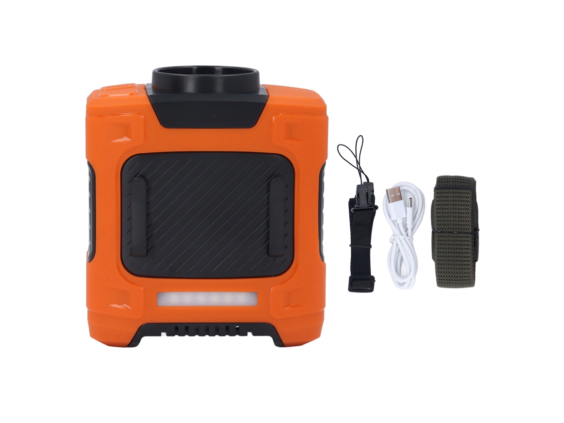 Ventilador de cintura con 3 velocidades y batería externa de 10000 mAh.