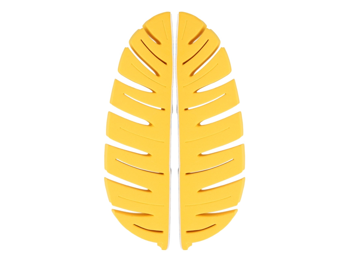 Rebe - 2 piezas multiusos: soporte para secador de pelo y brochas de maquillaje con adhesivo amarillo fuerte.
