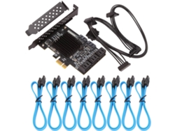 Tarjeta Pcie De 8 Puertos, 3.0 6 Gbps, Hacia El Controlador, Admite Dispositivos.