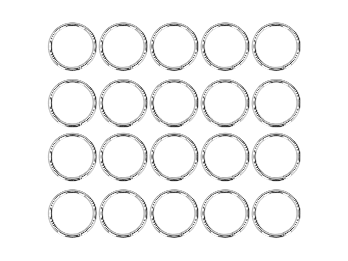20 Anillos De Hierro Resistentes De 4x32 Mm Para Manualidades Y Accesorios De Plata.