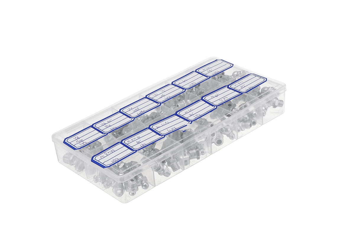 Juego De 130 Piezas De Puentes De Grasa Hidráulica Galvanizados M6 M8 M10 Bsp Unf 45°