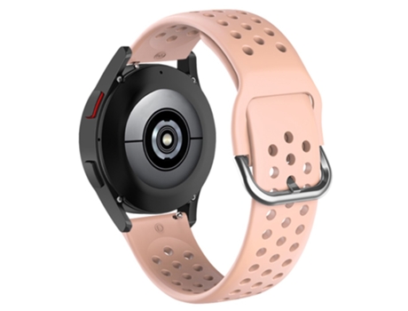 Correa de Silicona 20mm orificios redondos transpirables para Samsung Galaxy Watch4 40mm/44mm - rosa