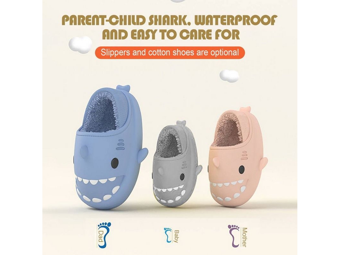 2026-zapatos De Casa Invierno Tibios Tiburón Antideslizantes Para Hombres Y Mujeres Con Suela Gruesa Y Impermeable