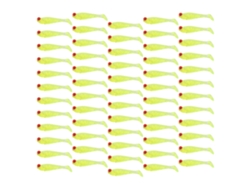 Señuelos artificiales de silicona con cola de pala, 50 unidades, color verde.