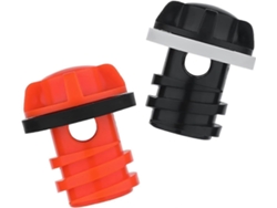 2 Tapones De Desagüe Para Neveras, Compatible Con Neveras Rtic/yeti, Antifugas, Diseño Mejorado, Duraderos Negro Naranja