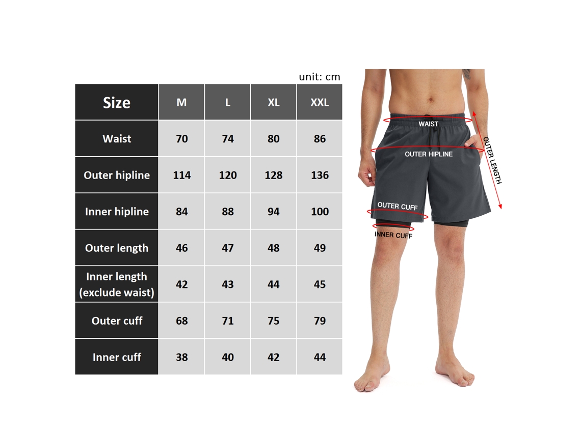 Pantalones Cortos De Running Para Hombre 2 En 1, Transpirables Y De Secado Rápido Con Bolsillo Para El Teléfono.