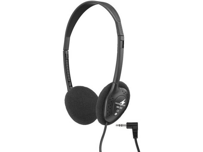 Auriculares con Cable MONACOR MD-302 (On Ear - Negro)
