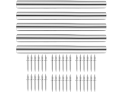 5 Clavos De Doble Cabeza, Resistentes A La Corrosión, Para Zócalos Galvanizados.