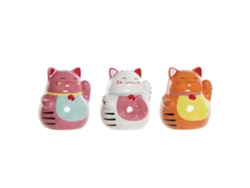 Hucha DKD Home Decor Gato (12 x 12 x 14 cm) (3 Unidades)